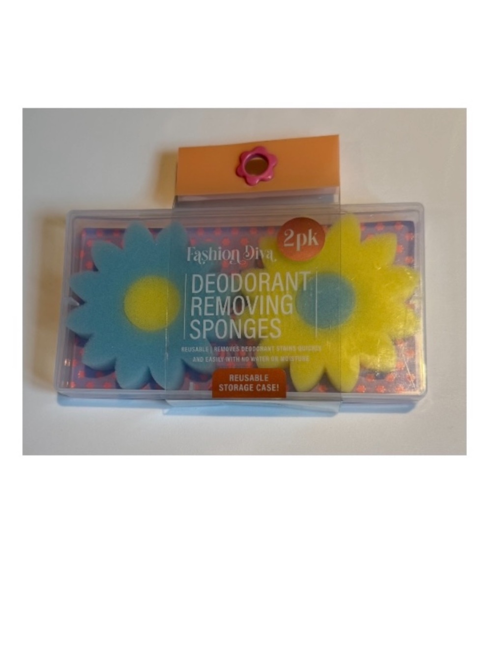 Fashion Diva nwt Yellow & Blue floral Deodorant Removing Sponges - 2 Pack